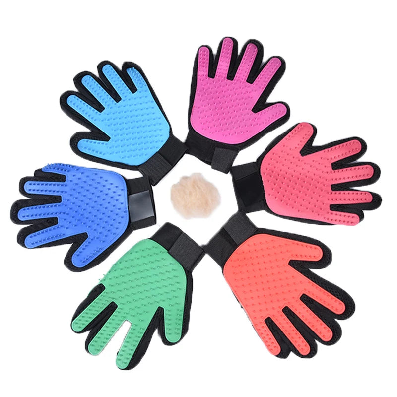 Gant de Toilettage en Silicone pour Chien & Chat â Brosse Massante & Anti-Poils (Lot de 2) đ§€