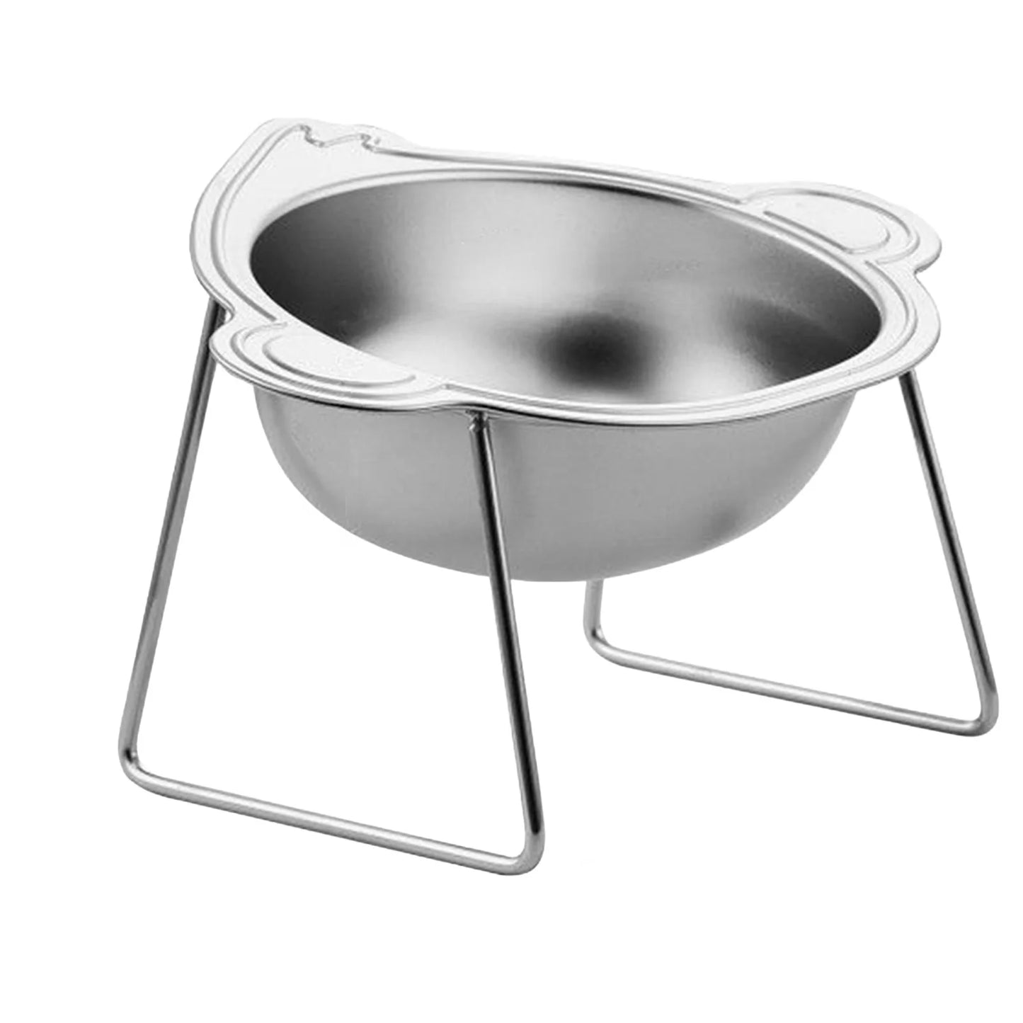 Gamelle Surélevée Inclinée 15° en Inox pour Chat & Chien — Anti-Cervicales & Posture Saine 🍽️