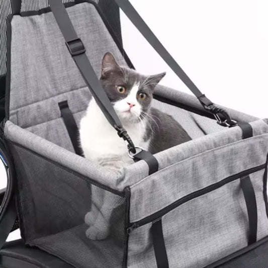 Siège de Voiture Sécurisé pour Petit Chien et Chat — Hamac Pliable & Confortable