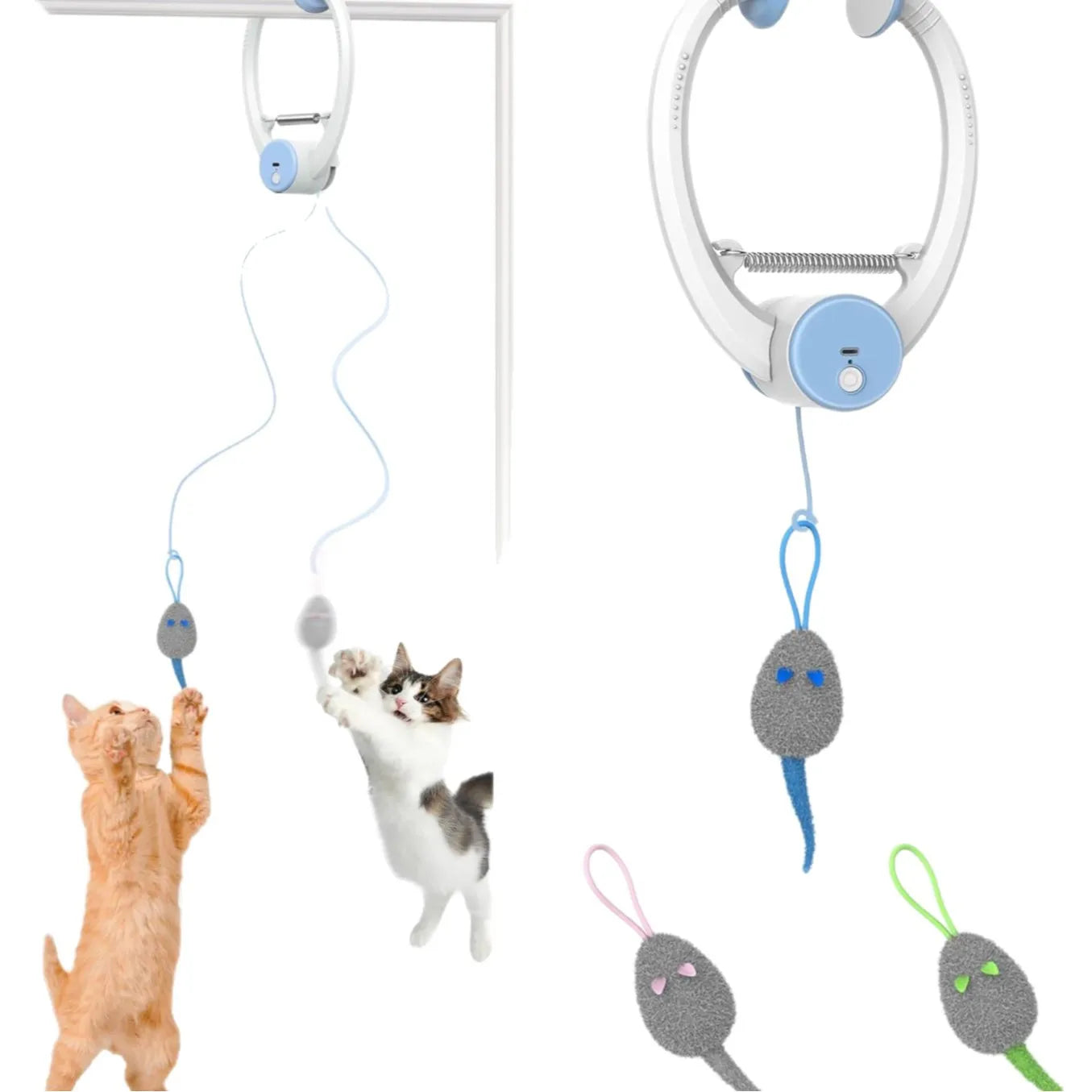 Jouet Interactif Électrique pour Chat - Baguette Plumes