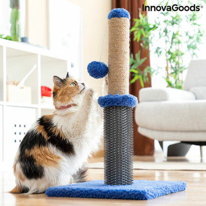 Griffoir et poteau de massage pour chat avec balle