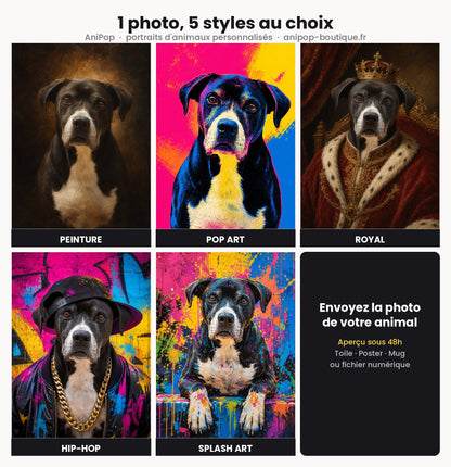 AniPop - 1 photo, 5 styles au choix pour votre toile portrait