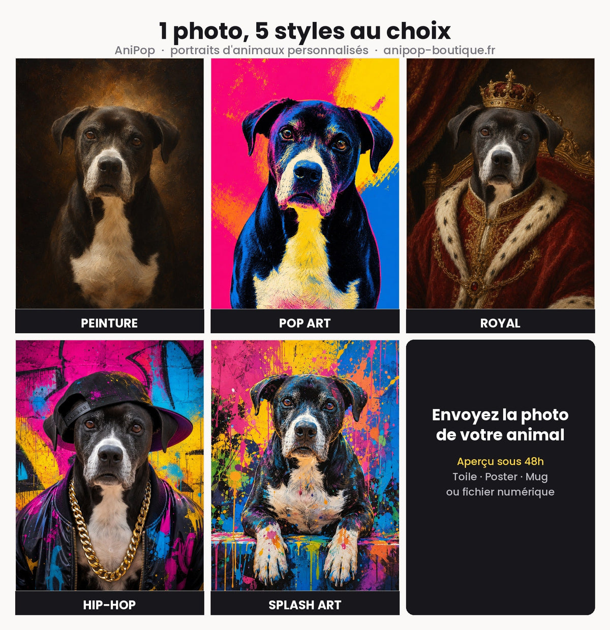 AniPop - 1 photo, 5 styles au choix pour votre mug portrait