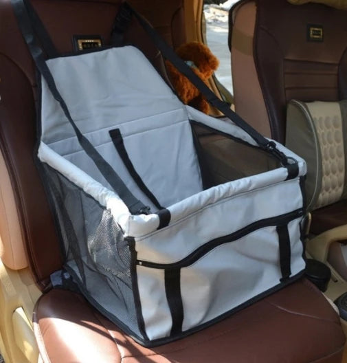 Siège de Voiture Sécurisé pour Chien & Chat — Panier Réhausseur Pliable & Imperméable 🚗