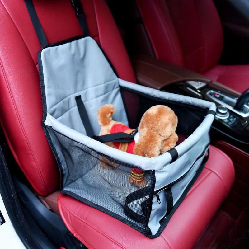 Siège de Voiture Sécurisé pour Chien & Chat — Panier Réhausseur Pliable & Imperméable 🚗