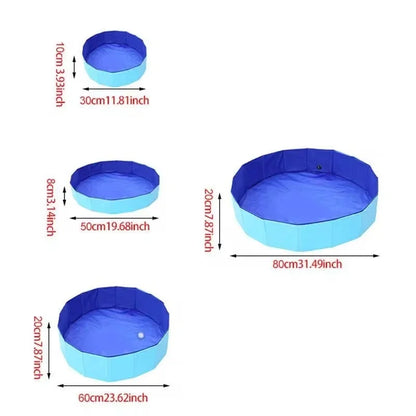 Piscine Pliable pour Chien & Chat — Bain & Rafraîchissement, Antidérapante, Pliable en 2 Secondes ☀️🐾