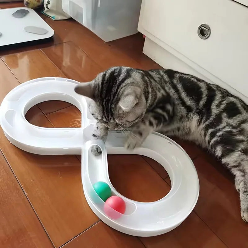 Jouet Interactif Balle de Piste pour Chat & Chaton — Disque Rotatif, Anti-Ennui, Sans Pile 🐱