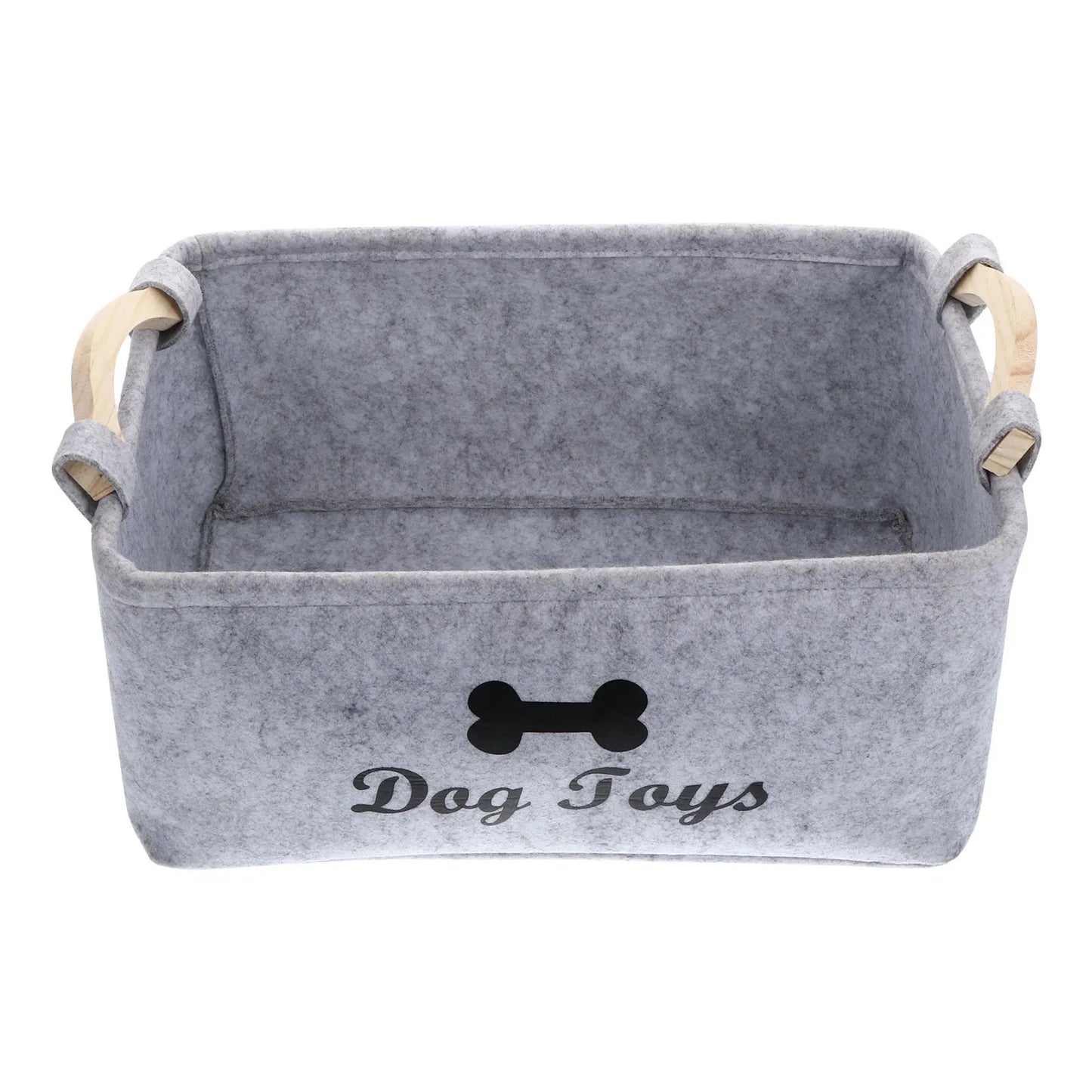 Dog & Cat Toy Storage Basket — Soft Felt, Foldable & Decorative 🧺