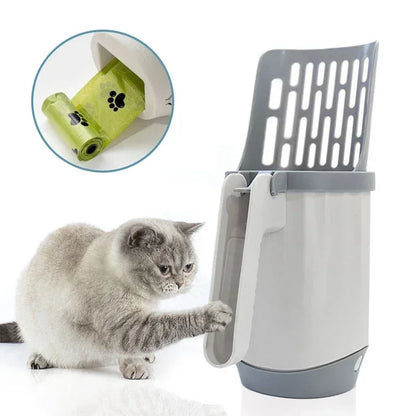 Pelle à Litière pour Chat avec Sacs de Recharge — Nettoyage Facile & Hygiénique