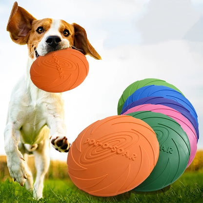 Frisbee en Silicone pour Chien et Chat — Résistant aux Morsures, Parfait pour l'Été 🌞
