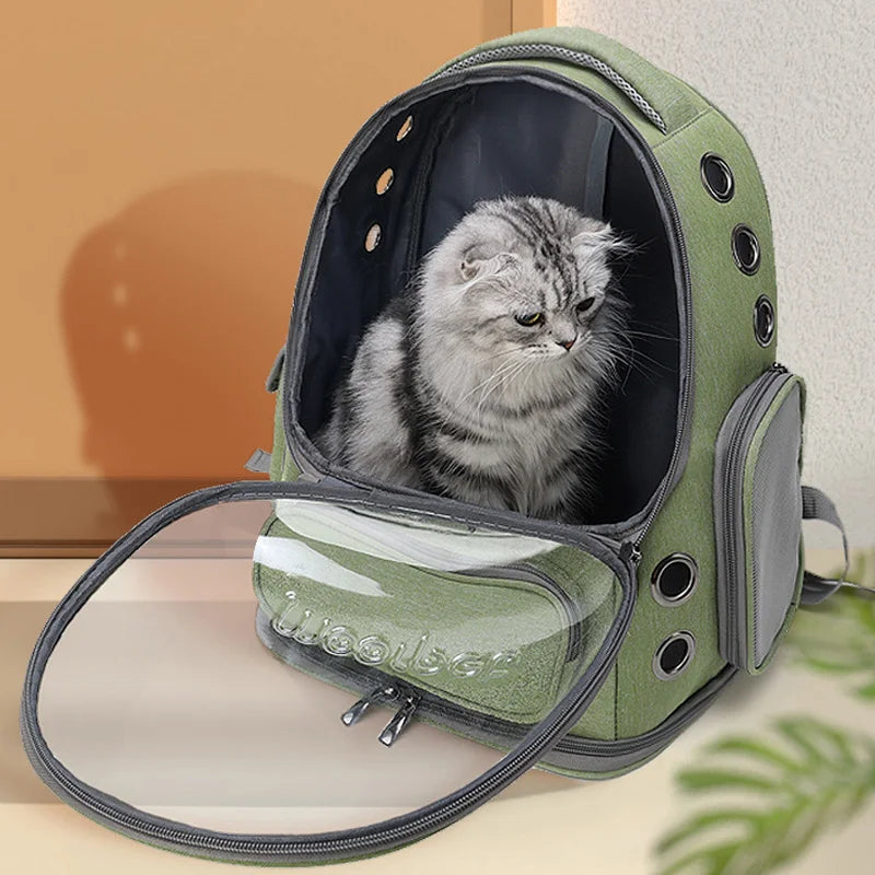Sac à Dos Transparent pour Chat et Petit Chien — Respirant, Confortable & Stylé 🐾