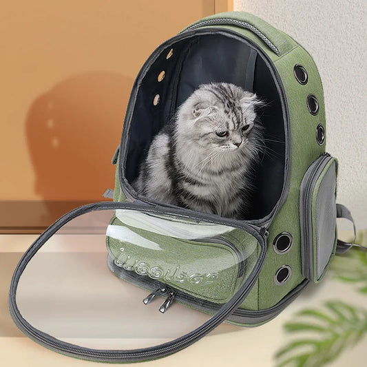 Sac à Dos Transparent pour Chat et Petit Chien — Respirant, Confortable & Stylé 🐾
