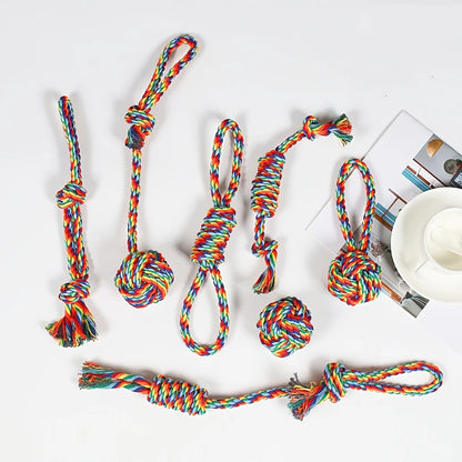 Set de 7 Jouets à Mâcher pour Chien — Cordes Résistantes, Anti-Tartre & Santé Dentaire 🦴