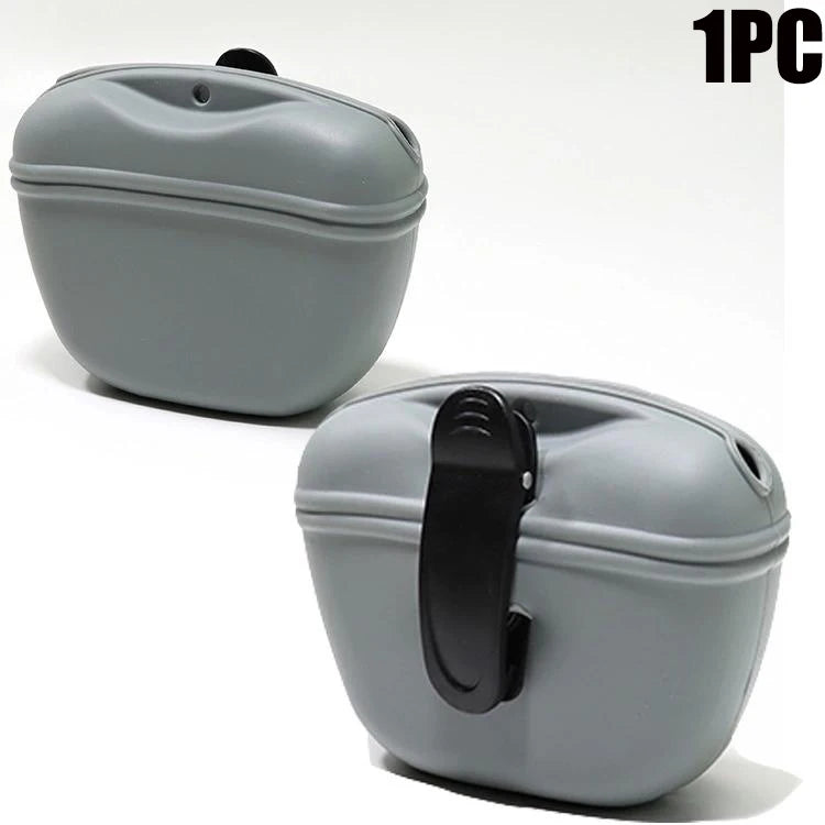 Sac à Friandises de Dressage pour Chien — Silicone, Fermeture Magnétique & Clip Ceinture 🎒
