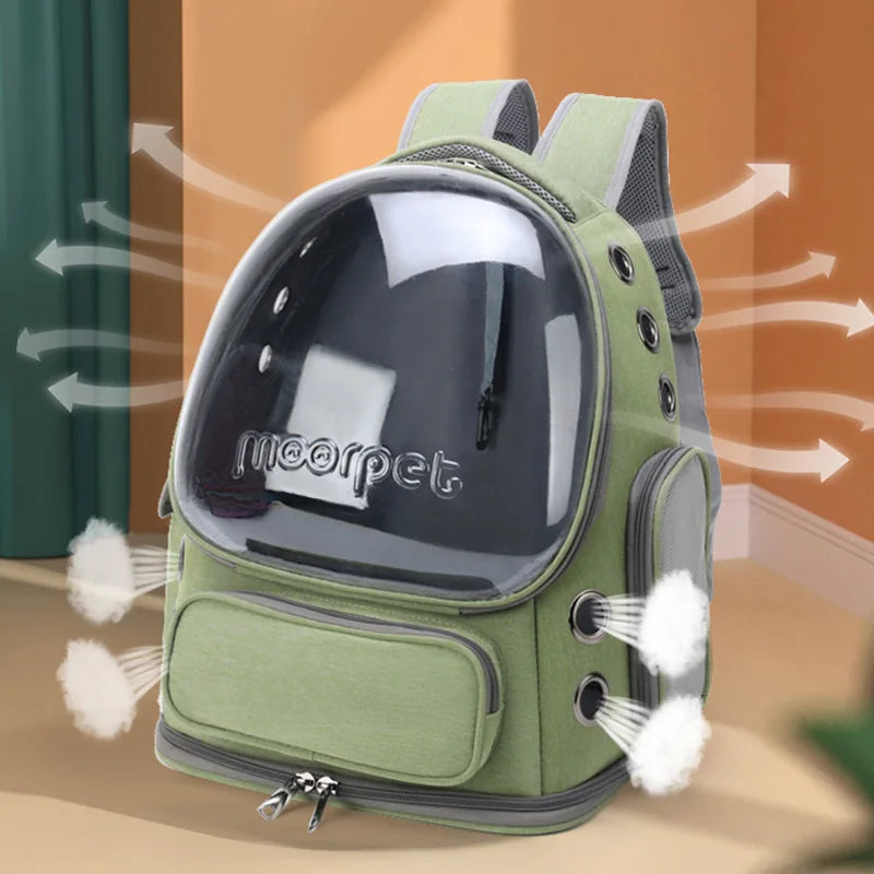 Sac à Dos Transparent pour Chat et Petit Chien — Respirant, Confortable & Stylé 🐾