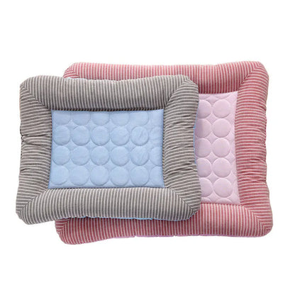 Lit Rafraîchissant pour Chien & Chat — Coussin de Glace Respirant, Bords Surélevés (Été) ❄️