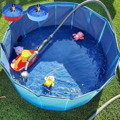 Piscine Pliable pour Chien & Chat — Bain & Rafraîchissement, Antidérapante, Pliable en 2 Secondes ☀️🐾