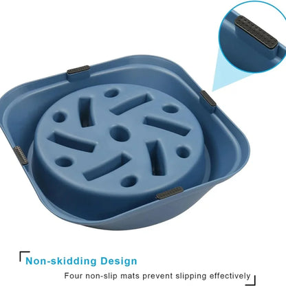 Gamelle Anti-Glouton pour Chien & Chat — Alimentation Lente, Antidérapante & Anti-Ballonnement 🍽️