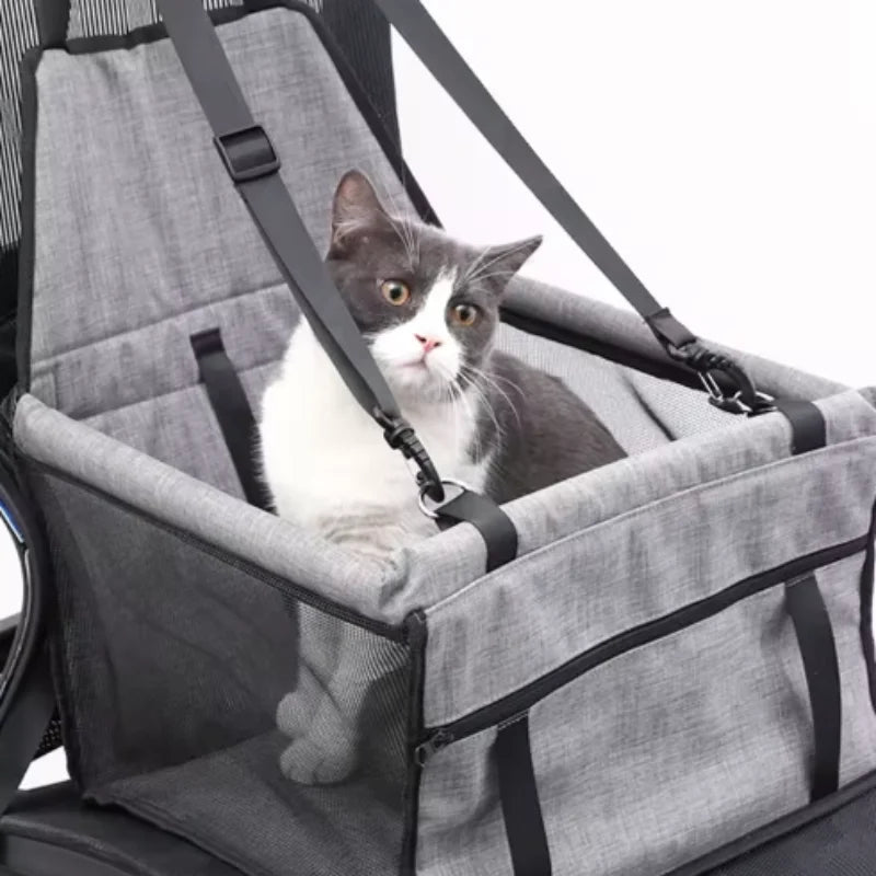 Siège de Voiture Sécurisé pour Petit Chien et Chat — Hamac Pliable & Confortable