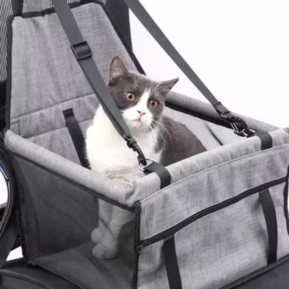 Siège de Voiture Sécurisé pour Petit Chien et Chat — Hamac Pliable & Confortable