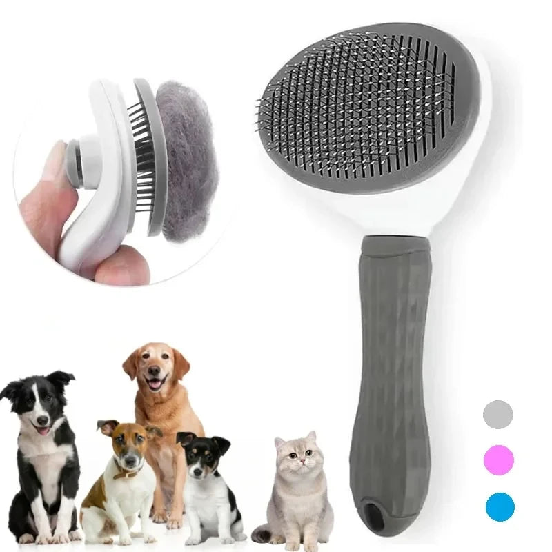 Self-Cleaning Brush for Dogs & Cats — Anti-Hair, Detangling & Easy Grooming 🐾