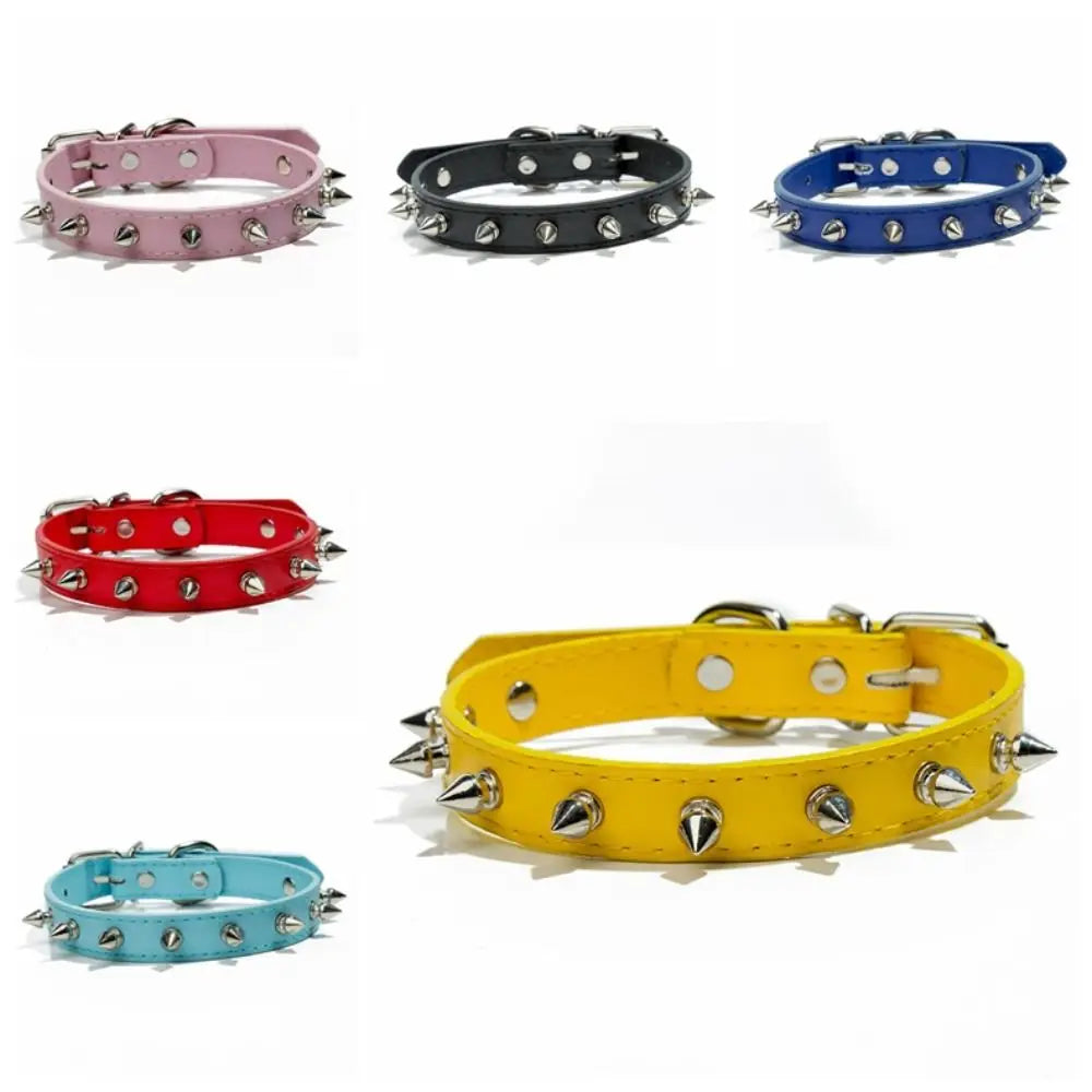Collier en Cuir Clouté pour Chien — Réglable, Style Rock & Tendance 🤘