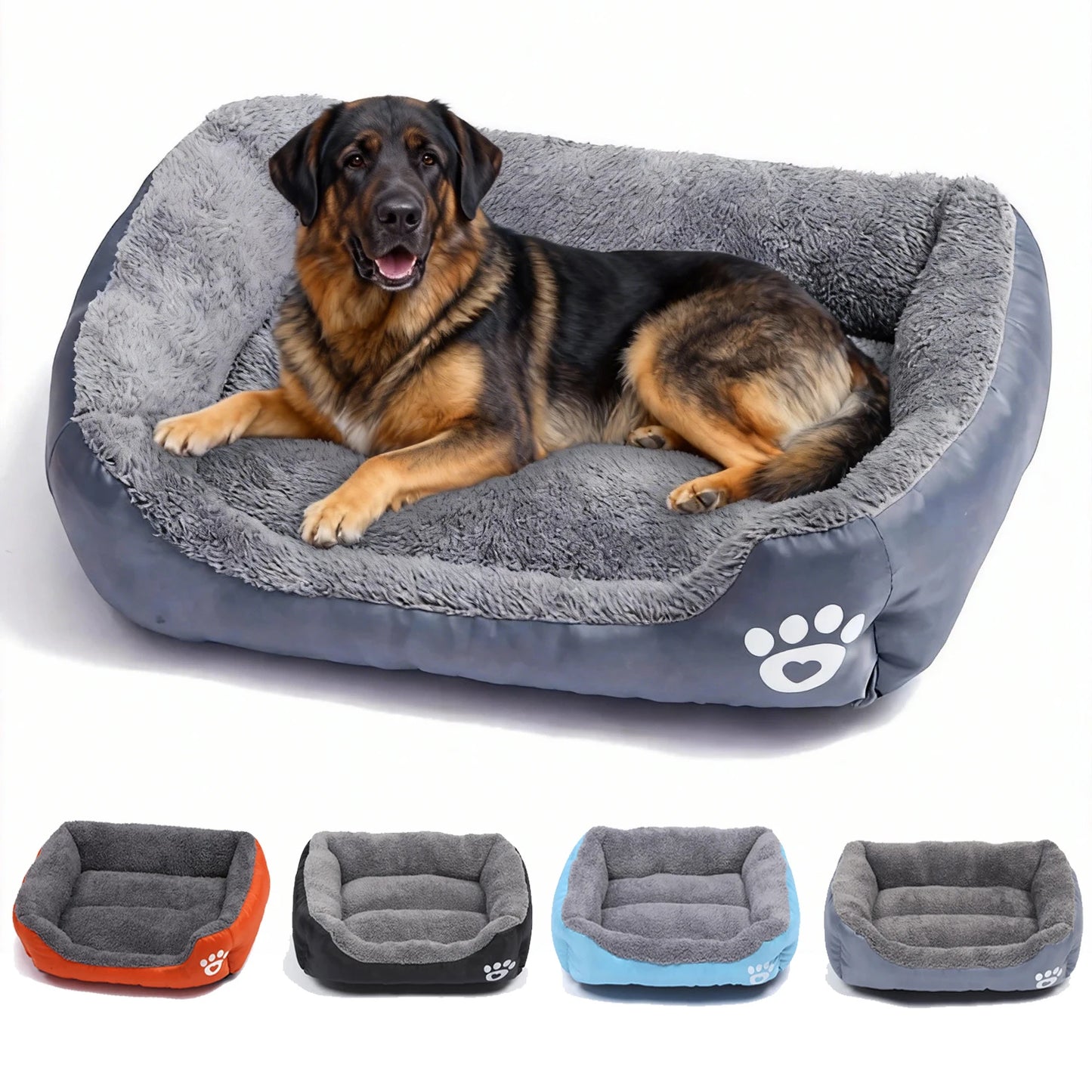 Canapé Carré Douillet pour Chien et Chat — Lavable, Chaud & Confortable