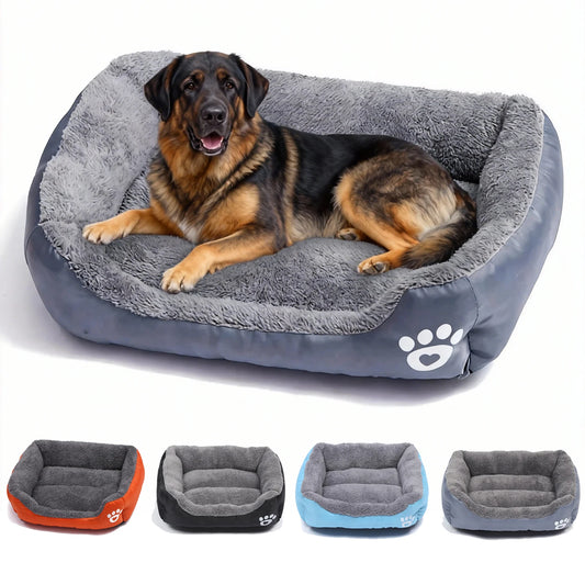 Canapé Carré Douillet pour Chien et Chat — Lavable, Chaud & Confortable