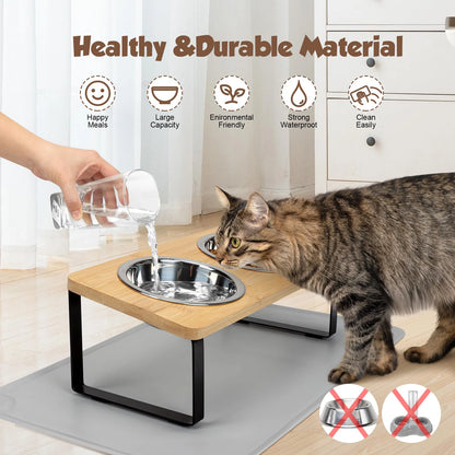 Gamelle Surélevée Automatique avec Fontaine — Grande Capacité