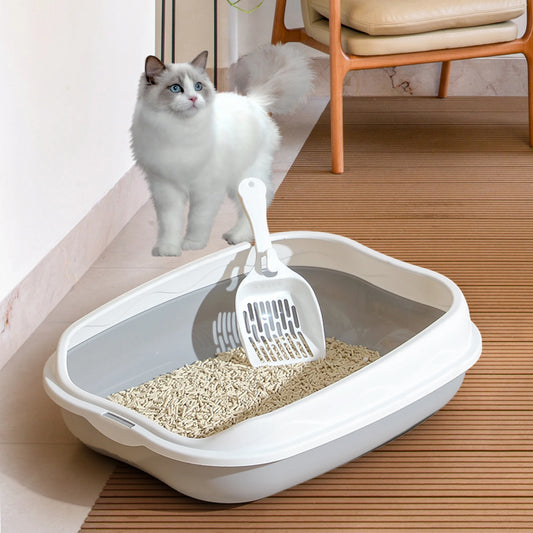 Bac à Litière Semi-Fermé Portable pour Chat — Anti-Odeurs & Facile à Nettoyer