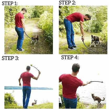 Lance-Balles à Main pour Chien — Poignée Ergonomique, Lancers Longs & Sans se Baisser 🎾