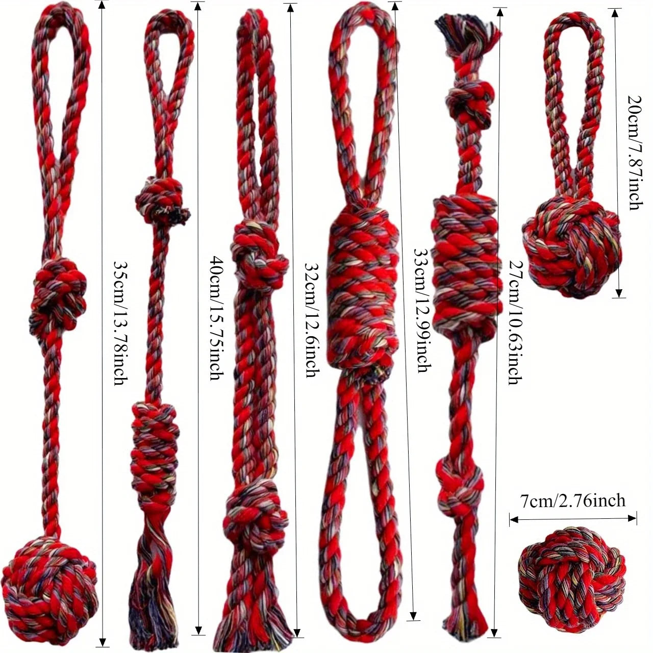 Set de 7 Jouets à Mâcher pour Chien — Cordes Résistantes, Anti-Tartre & Santé Dentaire 🦴