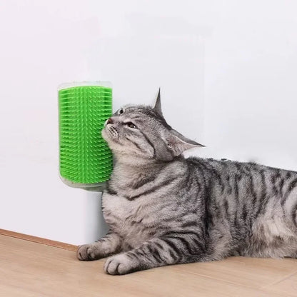 Brosse Auto-Toilettage Murale pour Chat — Il se Brosse Tout Seul, Anti-Poils & Massante 🐱