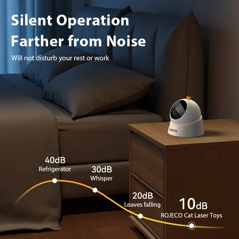 Automatic Laser Cat Toy — Random, Rotating & Smart Movements 🔴