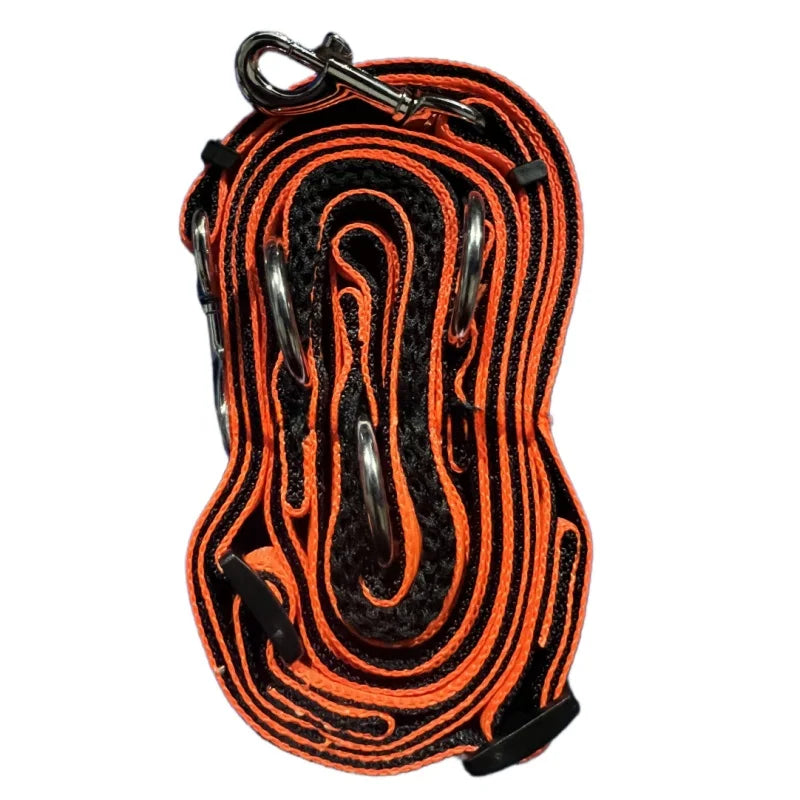 Laisse Multifonctionnelle Mains Libres pour Chien — Réglable, Double Mousqueton & Tissu Jean 🦮