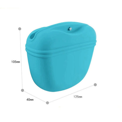 Sac à Friandises de Dressage pour Chien — Silicone, Fermeture Magnétique & Clip Ceinture 🎒