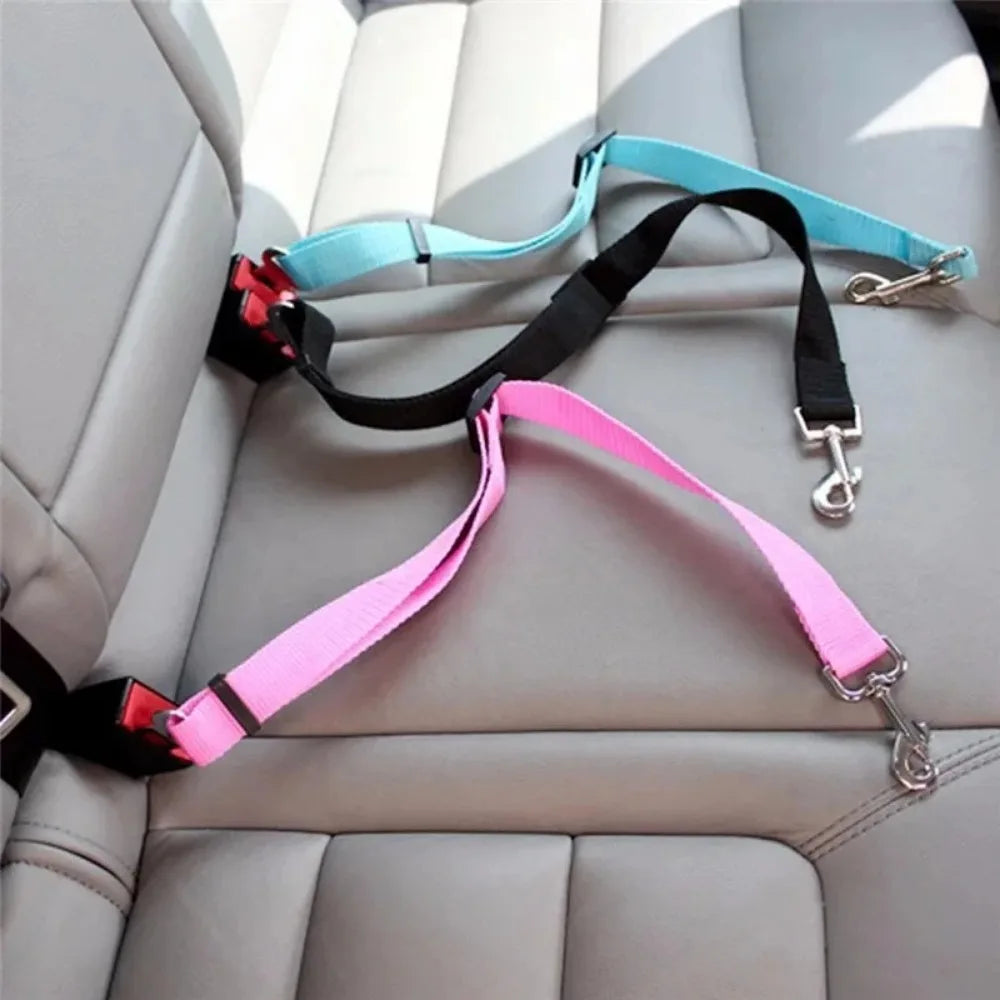 Ceinture de Sécurité Voiture Chien & Chat — Réglable, Clip Universel