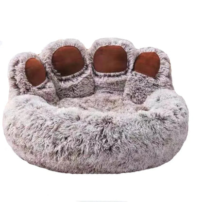 Lit Apaisant Moelleux en Forme de Patte pour Chien & Chat — Ultra Doux & Anti-Anxiété 🐾