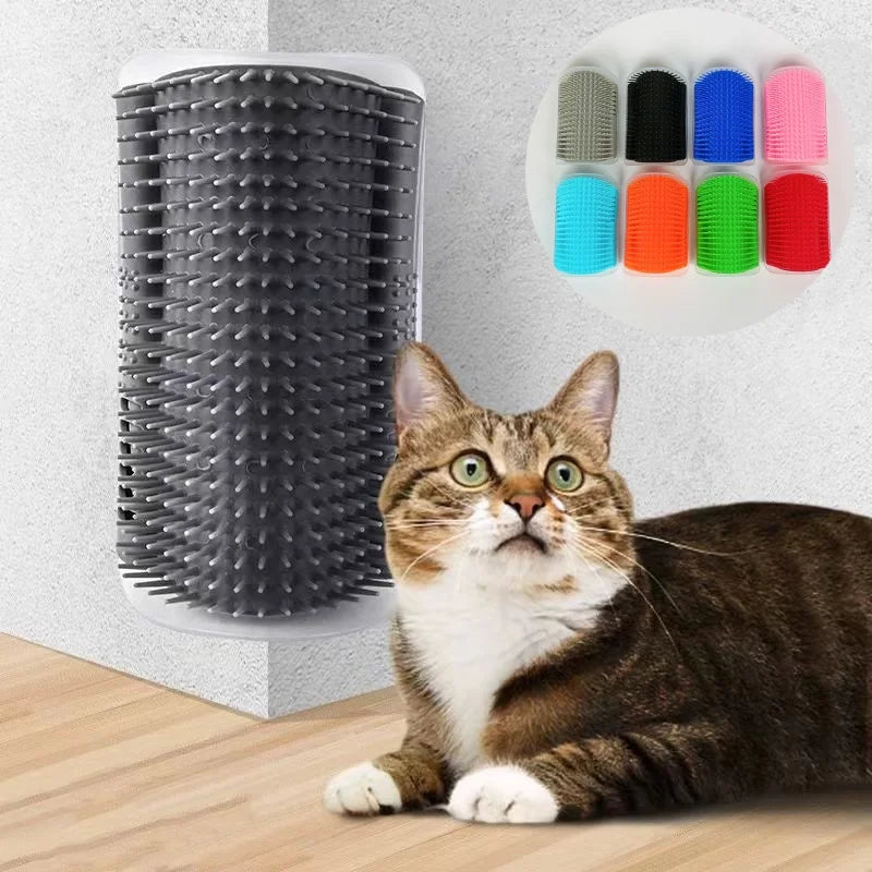 Brosse Auto-Toilettage Murale pour Chat — Il se Brosse Tout Seul, Anti-Poils & Massante 🐱