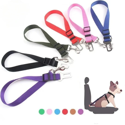 Car Seatbelt for Dogs & Cats — Adjustable, Universal Clip & Anti-Pull 🚗