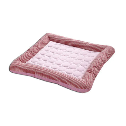 Lit Rafraîchissant pour Chien & Chat — Coussin de Glace Respirant, Bords Surélevés (Été) ❄️