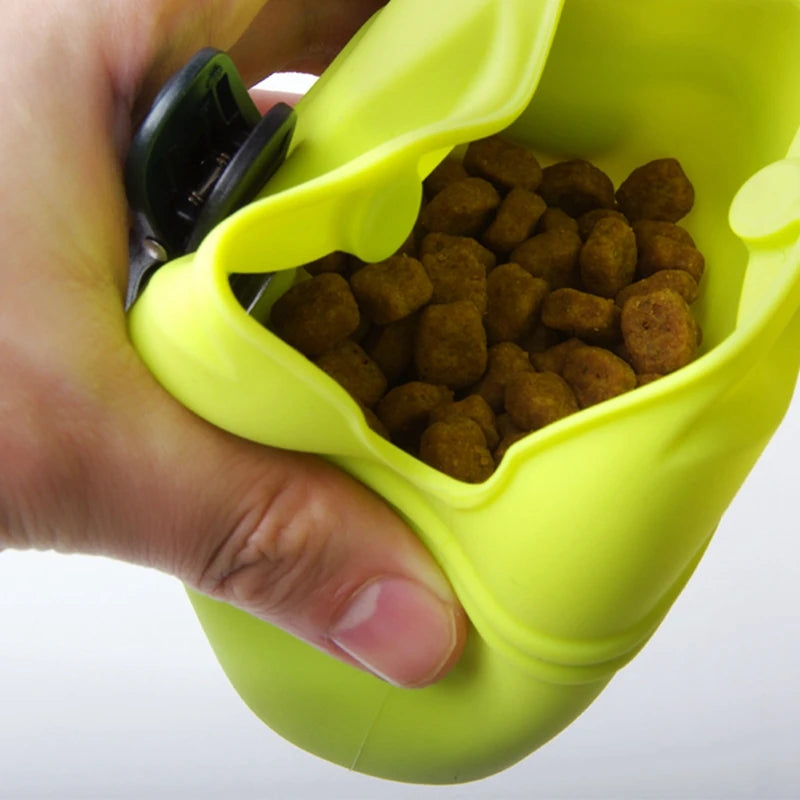 Sac à Friandises de Dressage pour Chien — Silicone, Fermeture Magnétique & Clip Ceinture 🎒