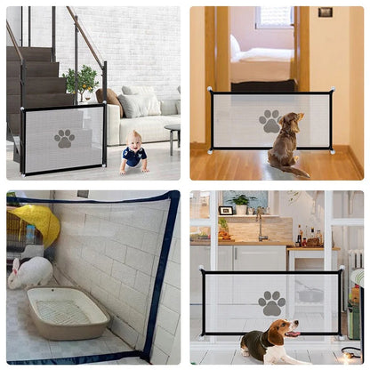 Barrière de Sécurité Pliable pour Chien & Chat — Maille Respirante, Portable & Facile à Installer 🚧
