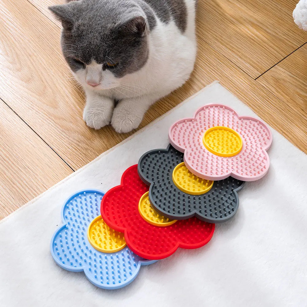 Tapis de Léchage à Ventouse pour Chien & Chat — Anti-Stress & Occupe au Bain 👅
