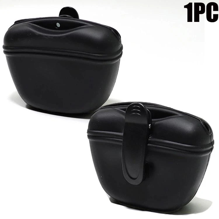 Sac à Friandises de Dressage pour Chien — Silicone, Fermeture Magnétique & Clip Ceinture 🎒