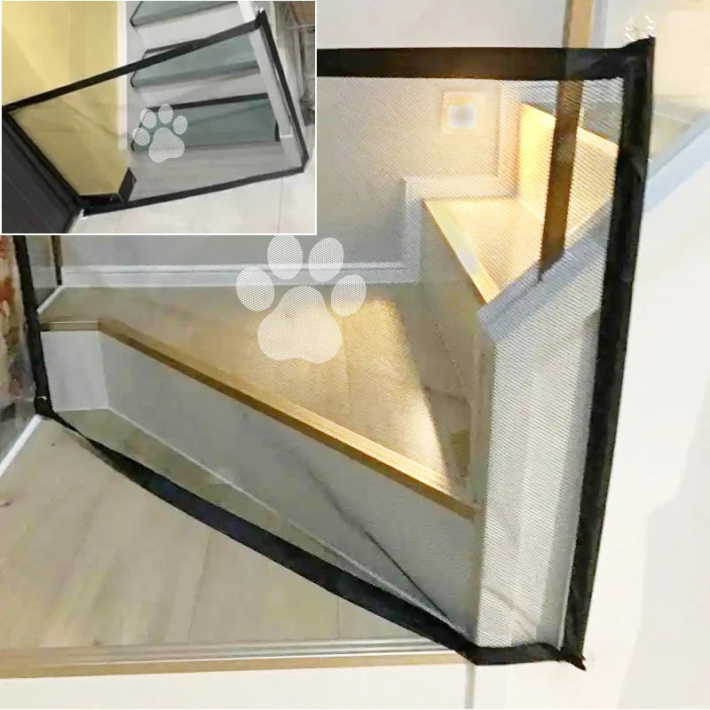 Barrière de Sécurité Pliable pour Chien & Chat — Maille Respirante, Portable & Facile à Installer 🚧