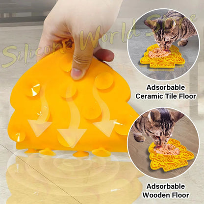 Tapis de Léchage à Ventouse pour Chien & Chat — Anti-Stress & Occupe au Bain 👅