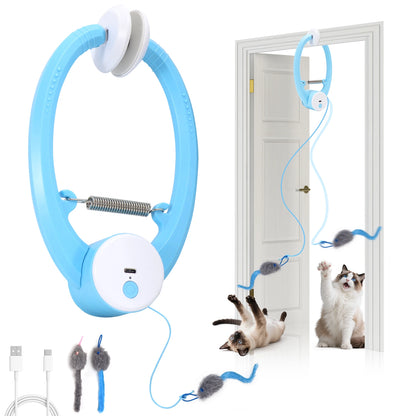Jouet Interactif Électrique pour Chat - Baguette Plumes