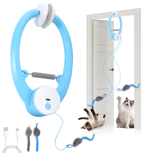 Jouet Interactif Électrique pour Chat - Baguette Plumes
