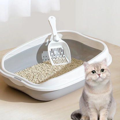 Bac à Litière Semi-Fermé Portable pour Chat — Anti-Odeurs & Facile à Nettoyer